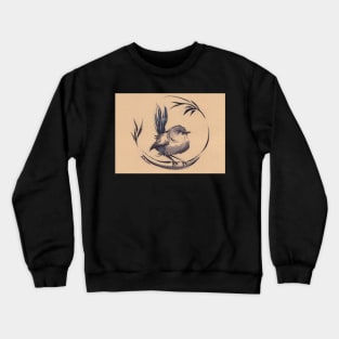 Fairy Wren - Watercolor Painting of a Fairy Wren Bird by Rebecca Rees Crewneck Sweatshirt